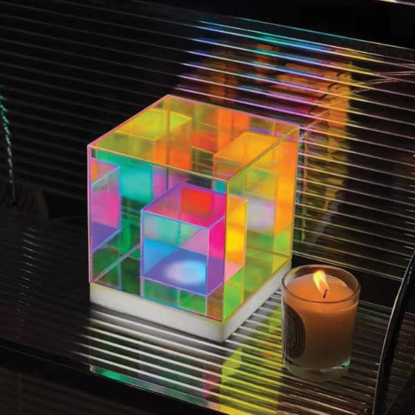 【キューブ】VeroMan ランプ ライト テーブルライト 卓上ライト キューブ 立方体 ポリゴン ...