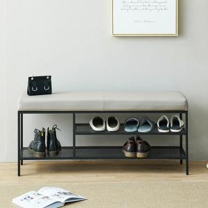 VeroMan 玄関 ベンチ 収納付き 靴箱 シューズラック 下駄箱 ソファ クッション 長椅子 スリッパ入れ 韓国インテリア レトロ 120cm