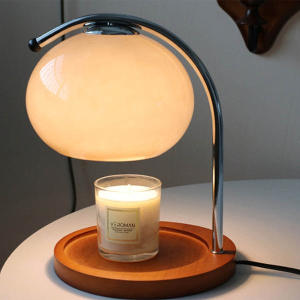 VeroMan キャンドルウォーマーライト ランプ テーブルランプ 卓上ランプ 香る照明 小物置き ...