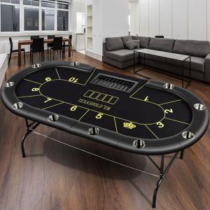 vidaXL 10人用ポーカーテーブル ディーラーエリア＆チップトレイ付き