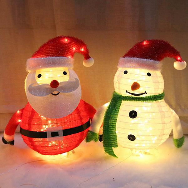[60cm] VeroMan クリスマス モチーフライト 雪だるま サンタ 光る LEDライト オー...