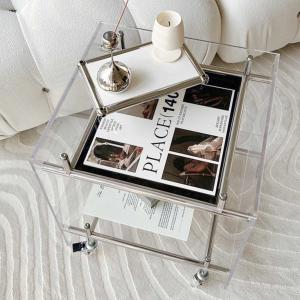 サイドテーブル 花台 アンティーク レトロ 木製 正方形 四角 高さ50cm