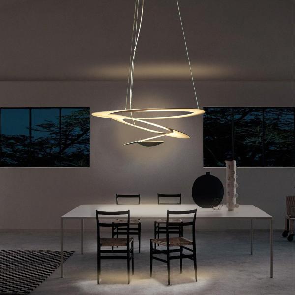 [直径80cm] VeroMan ペンダントライト 螺旋 渦巻き シェードが描く幻想的な影 アート照...