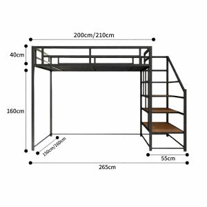 VeroMan 二段ベッド 鉄製2段ベッド 省...の詳細画像1