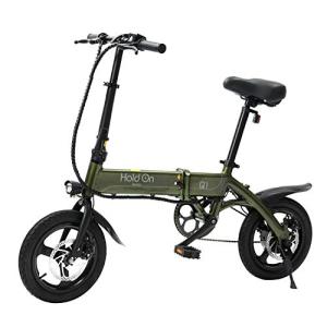 Q1J HoldOn メタリックカーキ 折りたたみ 電動アシスト自転車