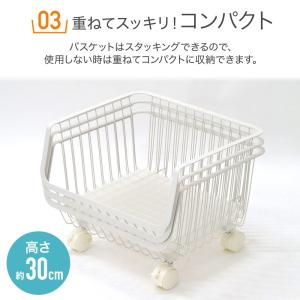 キッチンワゴン キャスター付き 3段 スタッキ...の詳細画像4