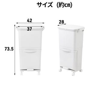 ゴミ箱 分別 2段 スリム ペダル 大容量 ご...の詳細画像4