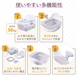 オマル トイレ型 おまる 洋式 車型 補助便座...の詳細画像2