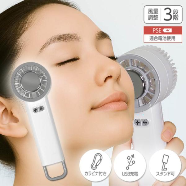 ハンディファン 小型 冷却プレート 扇風機 冷却 ストラップ 冷却プレート付きハンディファン 暑さ対...