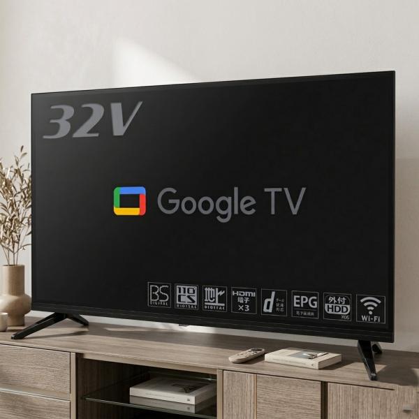 テレビ 32V型 液晶テレビ 32インチ YouTube 新品 ネット対応 TV Googleテレビ...