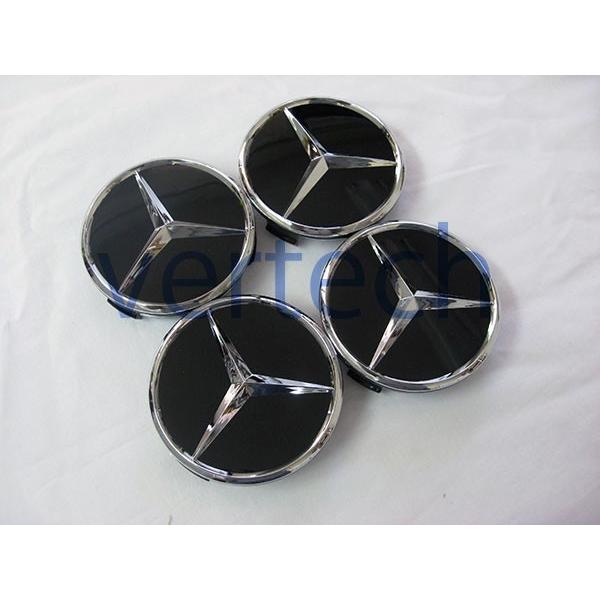 Benz ホイール センターキャップ BK 4個 W169 W176 W245 W246 W203 ...