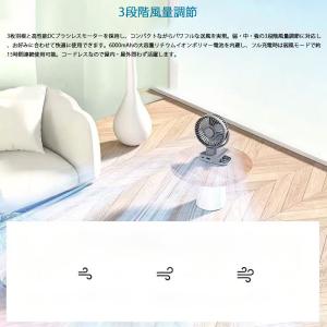 卓上扇風機 クリップ扇風機 自動首振り 静音 ...の詳細画像2