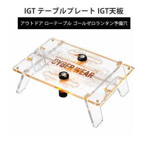 アウトドアミニテーブル　IGT テーブルプレート　天板　0.5ユニット アクリル天板　透明 カスタムパネル goal zero穴　ゴールゼロランタン予備穴 収納ケース付き