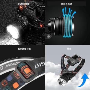 LED ヘッドライト 充電式 防水 ヘッドラン...の詳細画像5