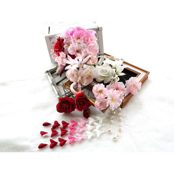 バラと桜の和・洋パーツセット（16パーツ）：HA015