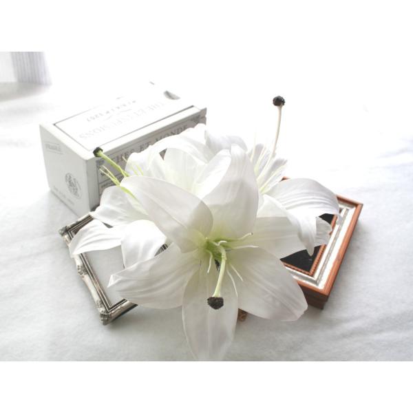 シンプルでゴージャス、カサブランカの髪飾り：HA025