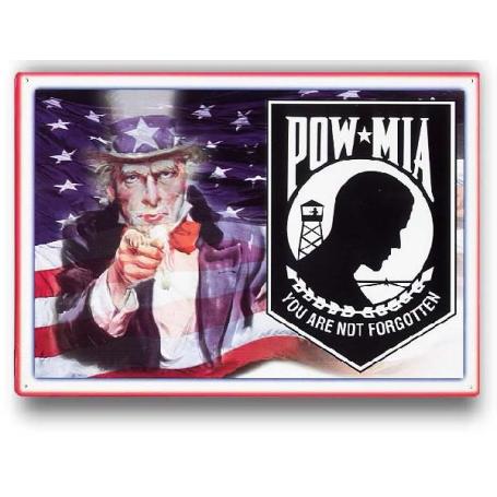 アンクルサム POW MIA 私たちは忘れない アメリカンブリキ看板 アメリカンブリキ看板 アメリカ...