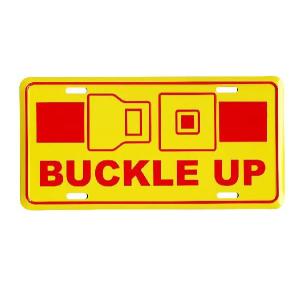 シートベルトをお締め下さい BUCKLE UP ライセンスプレート アメリカ 雑貨 アメリカン雑貨｜veryberry