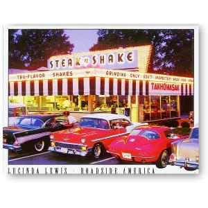 オールドアメ車系 Steak n Shake ルシンダルイス アメリカンブリキ看板 アメリカ 雑貨 アメリカン雑貨 メタルプレート
