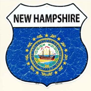 ニューハンプシャー州 NEW HAMPSHIRE 標識型 州旗柄 アメリカンブリキ看板 アメリカ 雑貨 アメリカン雑貨｜veryberry