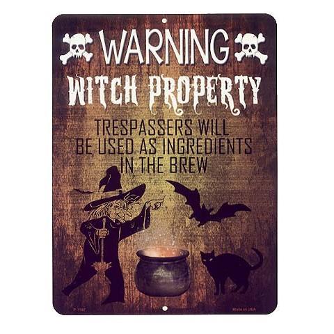 ハロウィン 雑貨 飾り 魔女の家 WITCH PROPERTY 当店Ｓサイズ アメリカンブリキ看板 ...