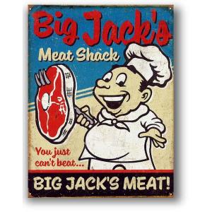 ミートショップ Big JACK&apos;S MEAT レトロシリーズ アメリカンブリキ看板