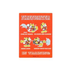 ミッキーマウス ステッカー 消防士柄 ディズニー 雑貨