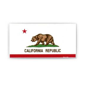 カリフォルニア州 フラッグ柄 州旗 ステッカー 屋外対応 防水 耐水 ビニール素材 カリフォルニア ...