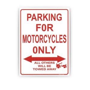 オートバイ専用駐車場 PARKING FOR MOTORCYCLES ONLY ステッカー 屋外対応...