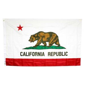 カリフォルニア フラッグ 州旗 旗 カリフォルニア州 ポリエステル製 約１５０×９０ｃｍ アメリカン雑貨 アメリカ雑貨 インテリア｜veryberry