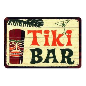 ブリキ看板 車 ワーゲンバス 黄緑 海 ポスター 絵 インテリア雑貨