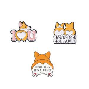 コーギー 雑貨 ピンバッジ メタル製 バッジ ...の詳細画像1