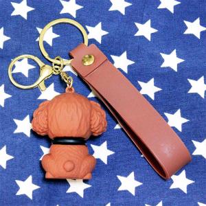 トイプードル 雑貨 キーホルダー 立体型 ラバ...の詳細画像2