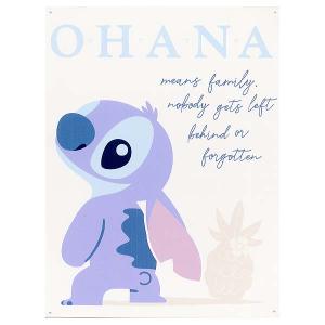 スティッチ OHANA オハナ アメリカンブリキ看板 メタルプレート ディズニー 雑貨 グッズ イン...