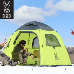 DOD テント ワンタッチテント 5人用 ワカサギ釣りテント ドーム型テント 冬 風よけ 小雨よけ ...