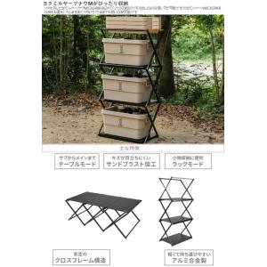 DOD テーブル ラック バー付3段ラック メ...の詳細画像4