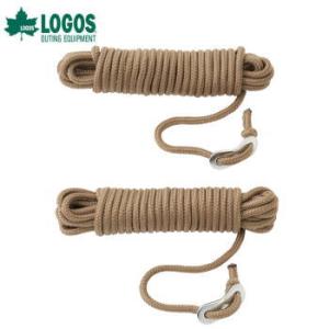 自在ロープ 設営用品 ロープ ロゴスLOGOS DX自在ロープ5m・カーキ（2pcs）7199330...