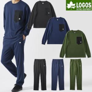 ロゴス リカバリーウェア メンズ レディース 上下セット ブラック ネイビー カーキ XL L M ...