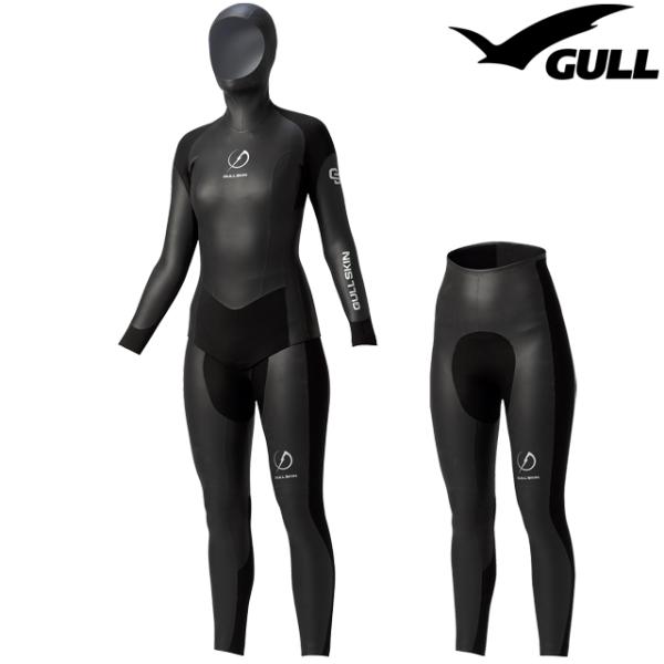 GULL レディース 2PC フルスーツ タッパー ロングパンツ ウェットスーツ ビーバーテール G...
