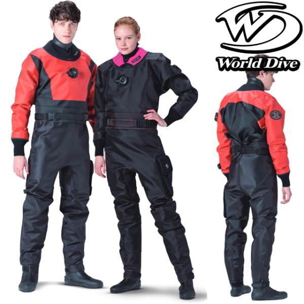 ワールドダイブ IC9000R シェルドライスーツ ドライスーツ シェル DRY SUITS フロン...