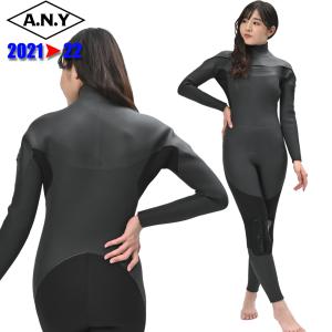 セミドライ セミドライスーツ サーフィン ANDNEWYOU ５mm３mm 日本規格品 ５ミリ ウェットスーツ ロングチェストジップ レディース ラバー 起毛 スキン