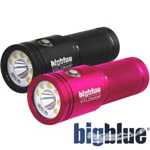 BIGBLUE ビッグブルー 水中ライト VTL-2900P 水中撮影 ダイビング ライト 耐腐食性アルミ合金 コンパクト スポット ワイド 赤色光 リチウム電池 2900ルーメン