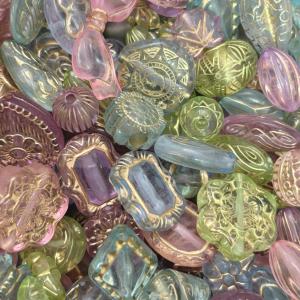 アンティーク調ゴールドラインバロックビーズMIX...の商品画像