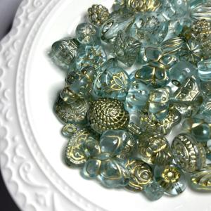 アンティーク調ゴールドラインバロックビーズMI...の詳細画像1