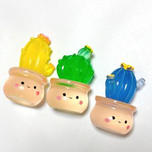 夜光フィギュア　多肉鉢サボテン　1個 セリーカラー