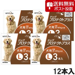 【ネコポス(同梱不可)】【4箱セット】ベッツワン ドッグプロテクトプラス 犬用 L 20kg〜40kg未満 3本 (動物用医薬品)