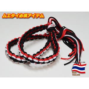 パープラチアット　フリーサイズ　黒×白×赤　ムエタイ