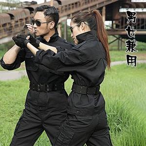 ヤッケ 作業着 作業服 メンズ 加工場 倉庫 オーバーオール レディース ユニフォーム 黒 男女兼用 上下セット ジャケット&amp;パンツ｜vfeshop