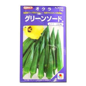 野菜の種/種子 グリーンソード・オクラ おくら 90粒（メール便発送）タキイ種苗