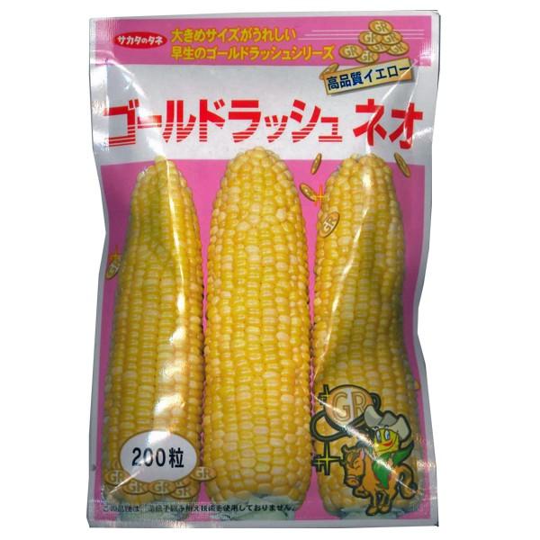 野菜の種/種子 ゴールドラッシュネオ・とうもろこし トウモロコシ 200粒（メール便発送）サカタのタ...